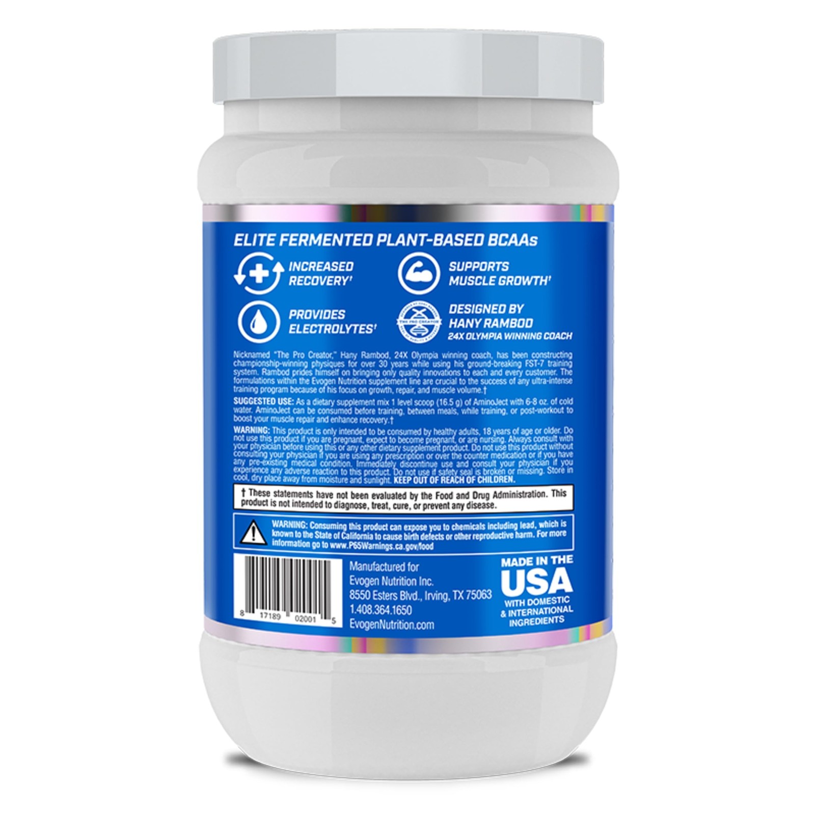 Evogen AminoJect Recovery Formula | Watermelon | 30 Servings | 6g fermented p…