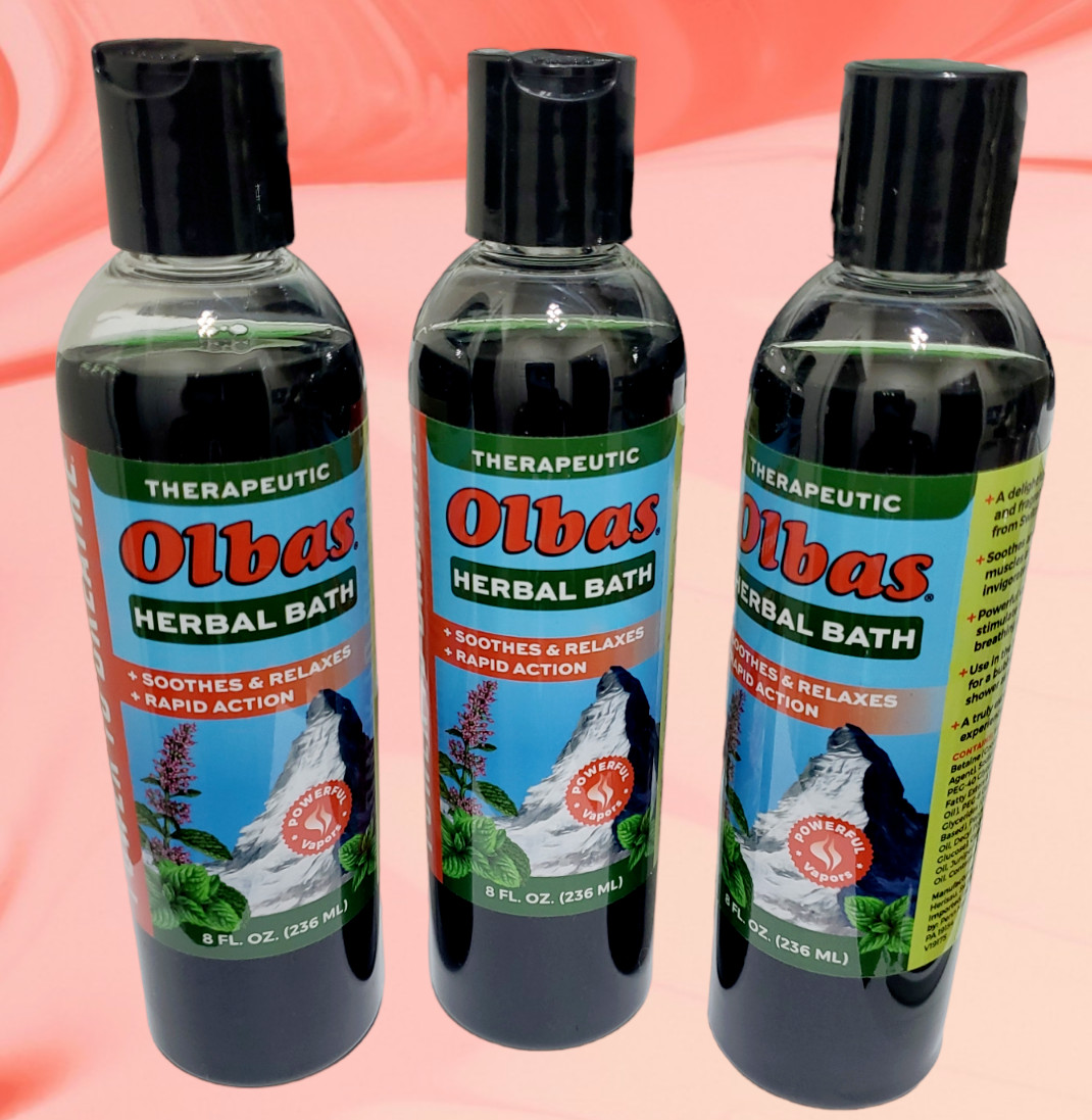 3 Pack , (8 fl oz (236 ml) EACH Bottle), Olbas Therapeutic Herbal Bath