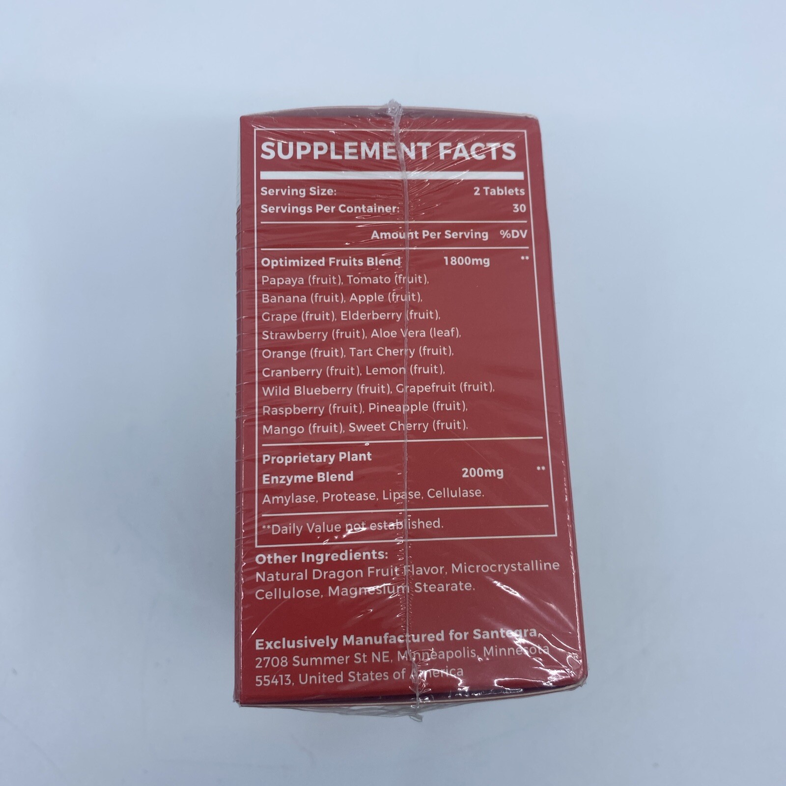 2000 MG Fruits and Vegetables Supplements, Natural 60 Count (Pack of 2)