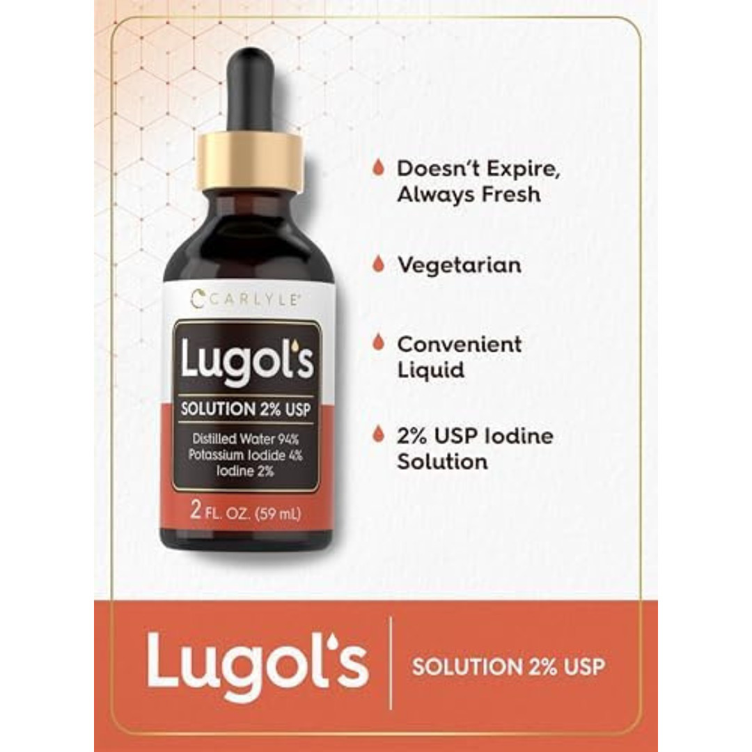 Lugols Iodine 2 Percent 2 Fl Oz Potassium Iodide and Solution