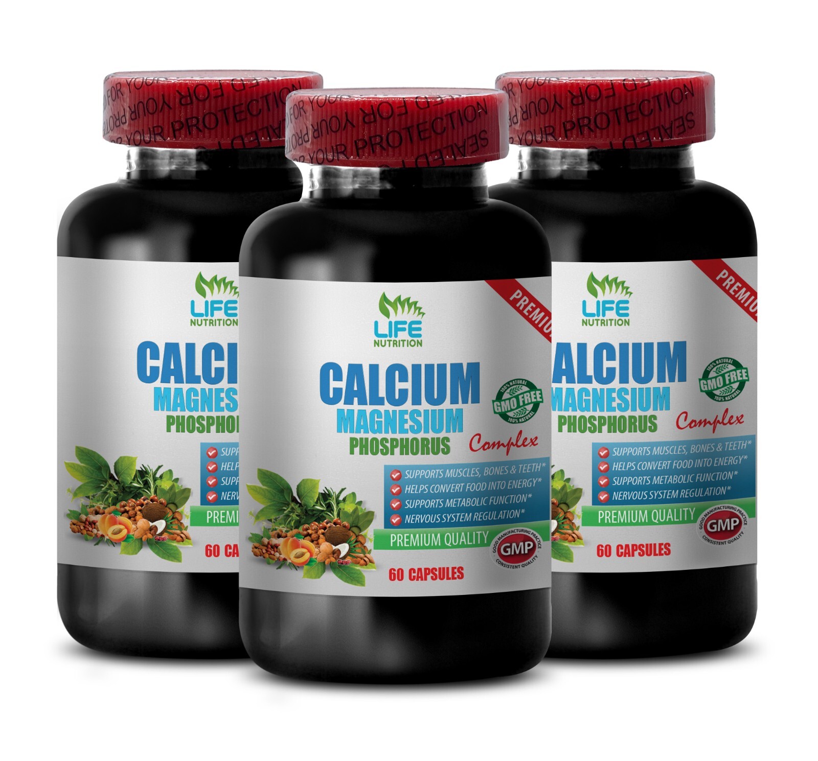 Everyday strength – CALCIUM AND MAGNESIUM – balanced synergy 3 Bottles 180 Capsu