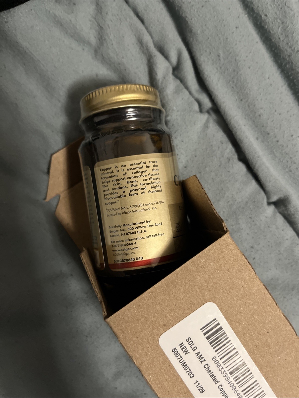 Solgar Chelated Copper 100 Tablets Exp 11/2028 Essential Mineral Supplement