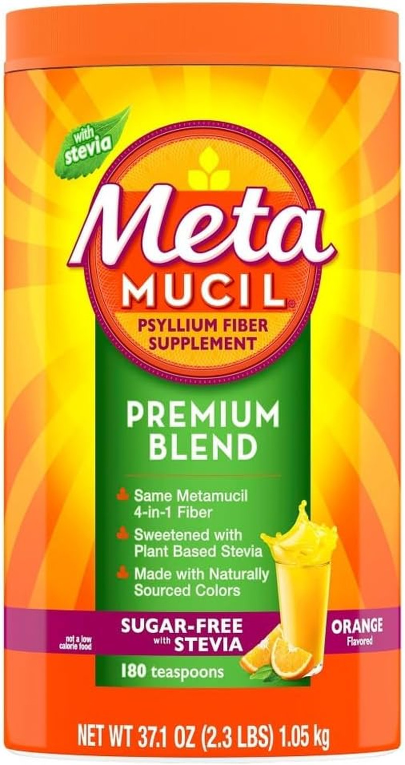 Metamucil Premium Blend Psyllium Fiber Supplement Orange 37.1oz/2.3lb New