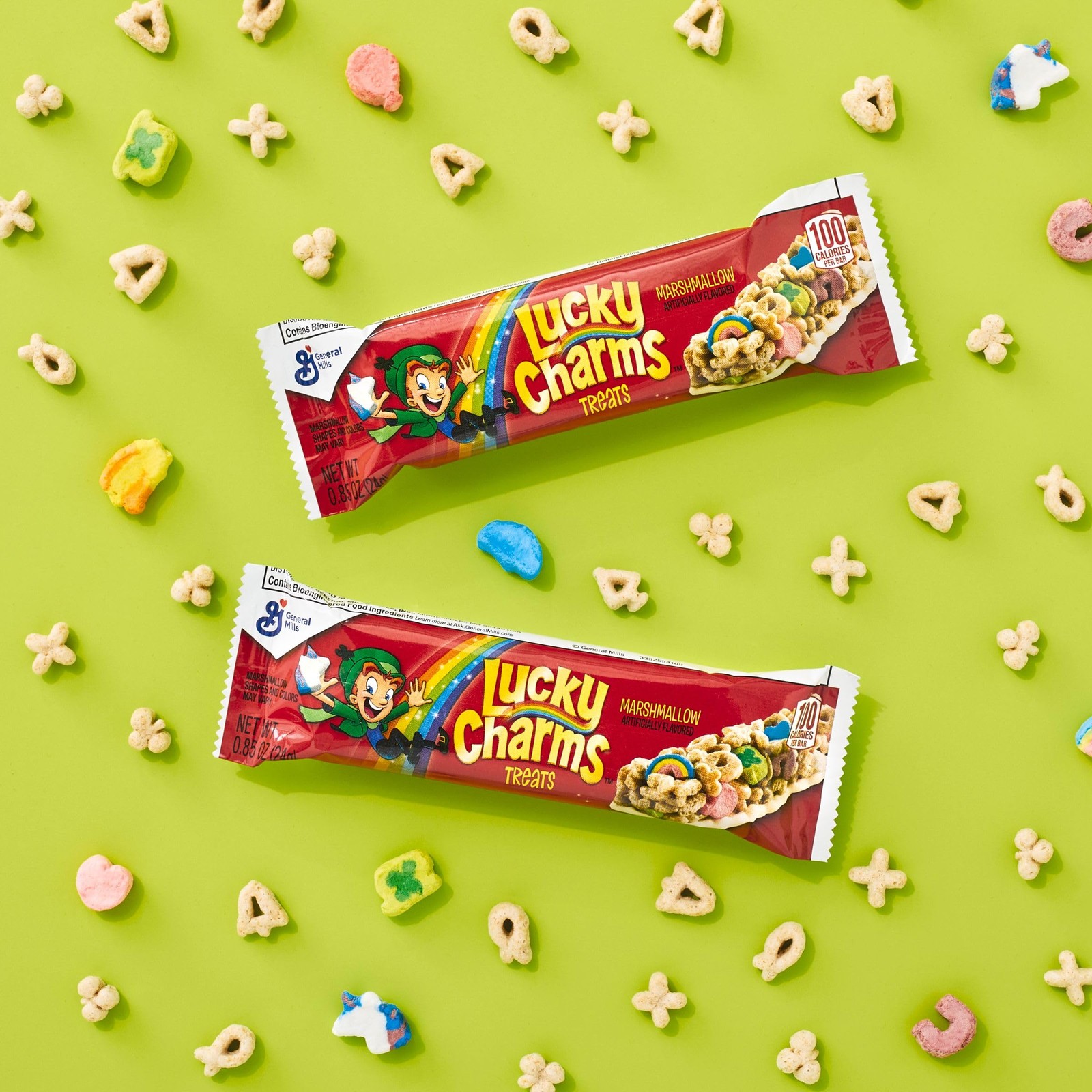 Lucky Charms Cereal Treat Bars, Snack Value Pack, 16 Count (Pack of 1)
