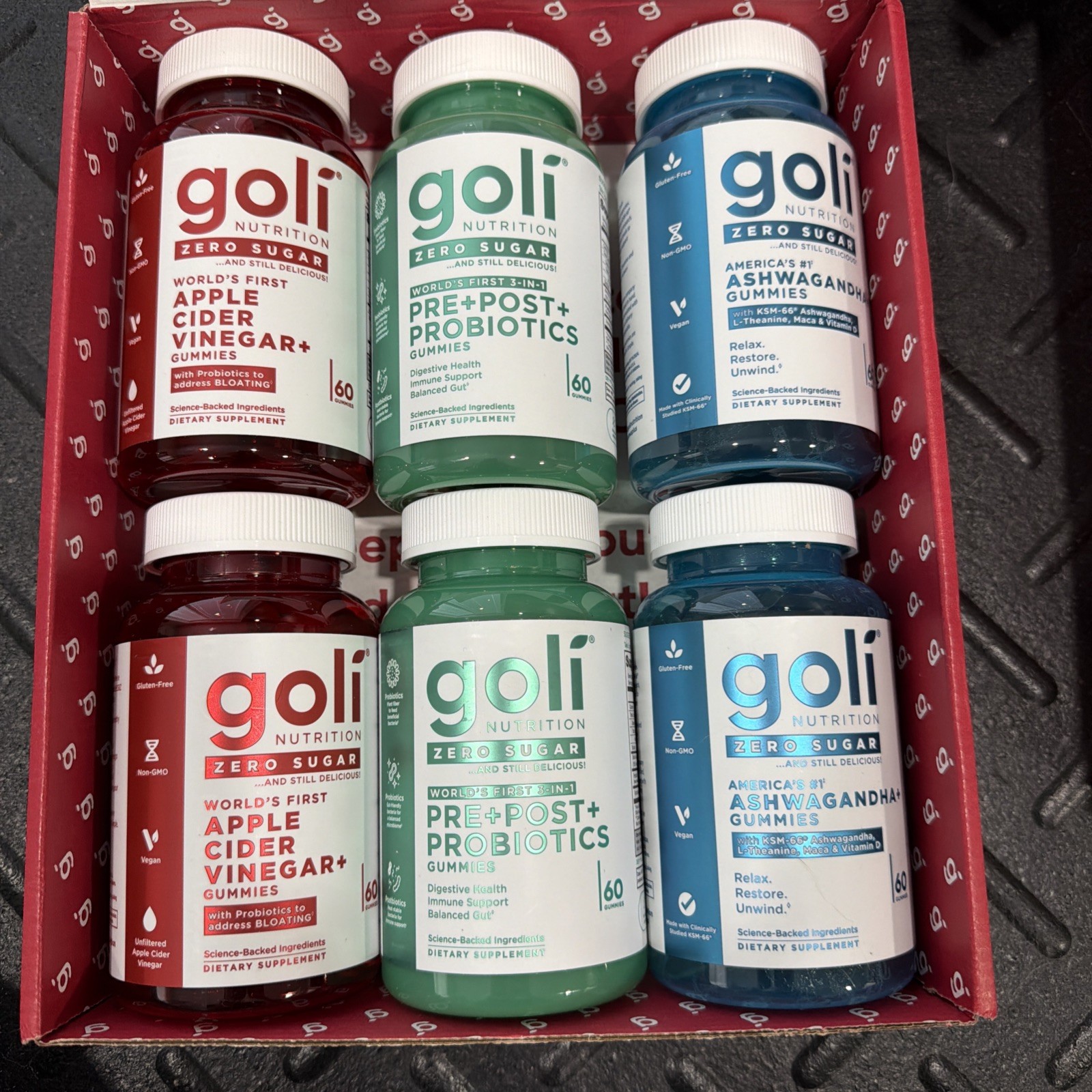 Goli Zero Sugar Best Seller 6 Pack Value Bundle Gummies