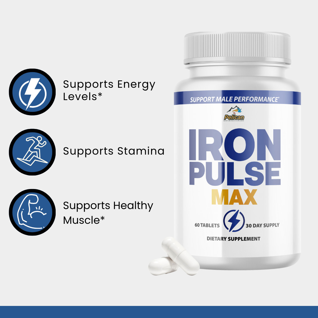 Iron Pulse Max- Men’s Health & Bodybuilding- 4 Bottles- 240 Tablets