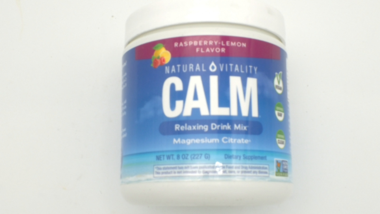 8/27 NATURAL VITALITY Raspberry Lemon Calm Magnesium Drink Mix, 8 OZ