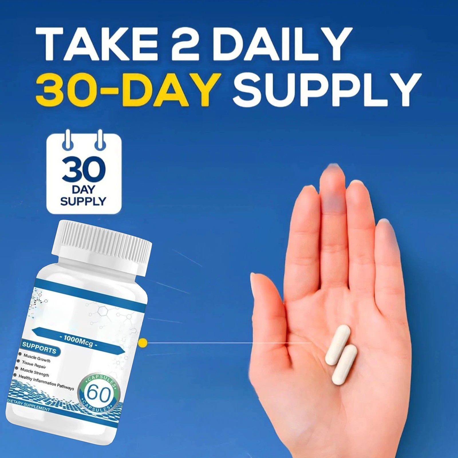 Sports Mcg 1000 Collagen 60 Count B|157Peptides Health Muscle Recovery Supply