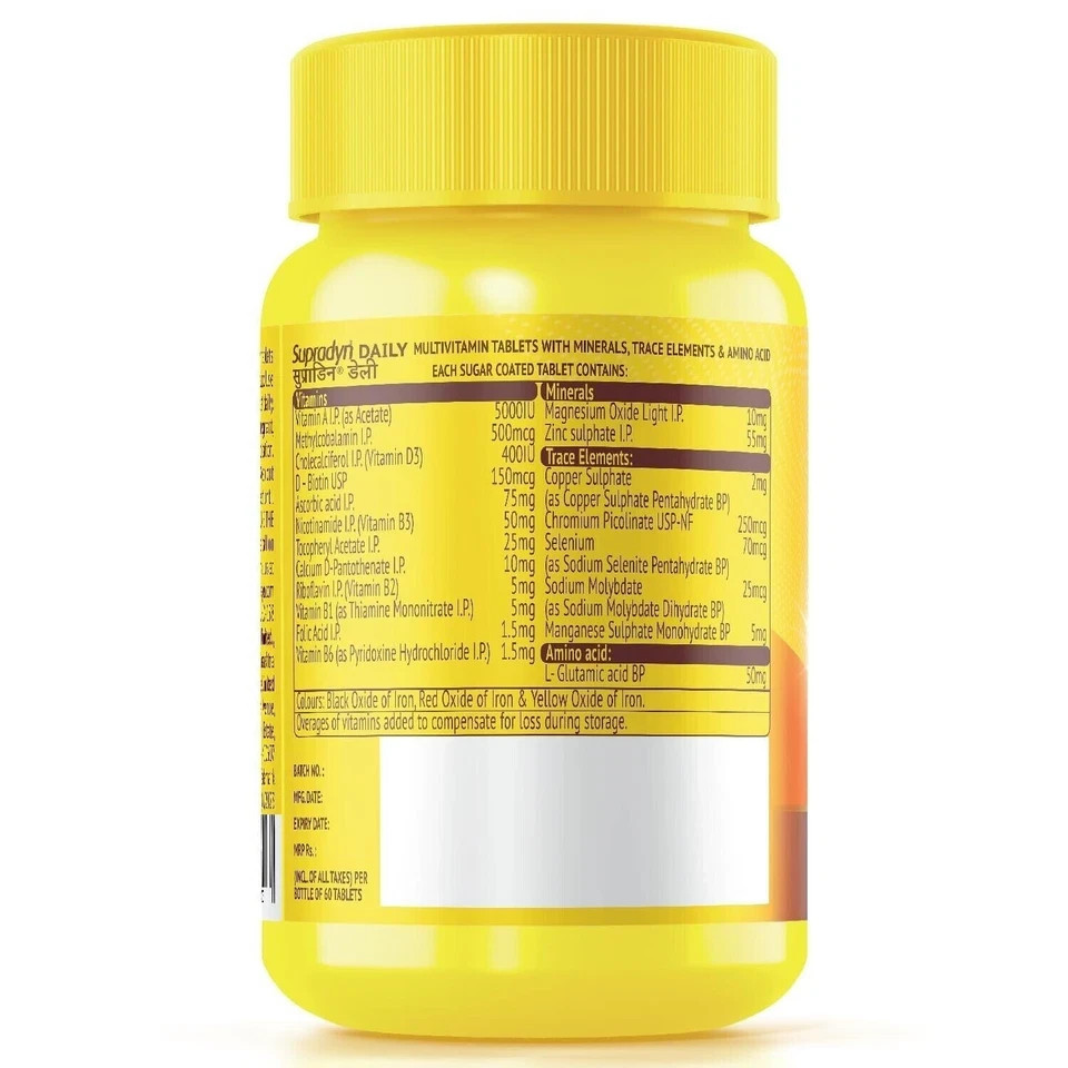 Supradyn Daily Multivitamin Tablets 120 Tablets Daily Immunity & Build Energy}