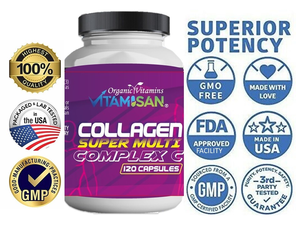Collagen+Vitamin C,Biotin,Anti-Aging,4x120capsules=480capsules (Hair,Nails,Skin)