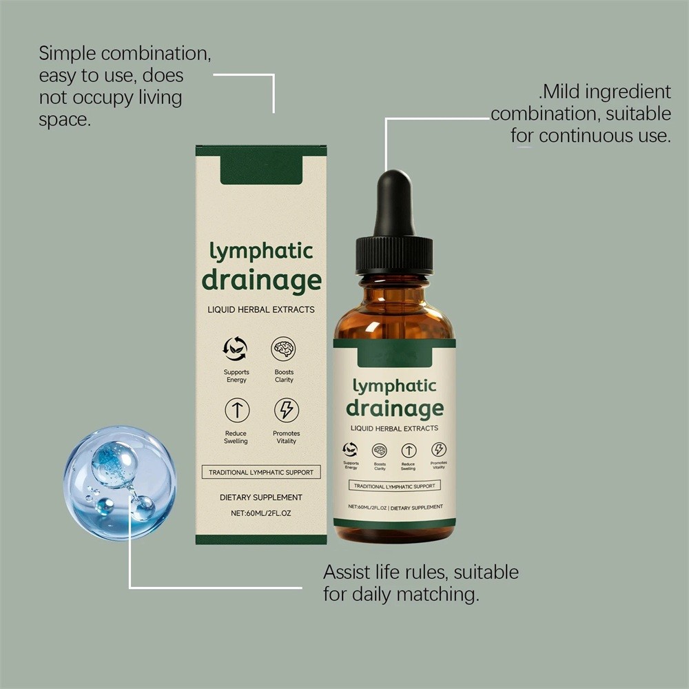 4X 60ml Lymphatic Drainage Drops,Lymphoria for Support Bloat Detox Relief&Immune