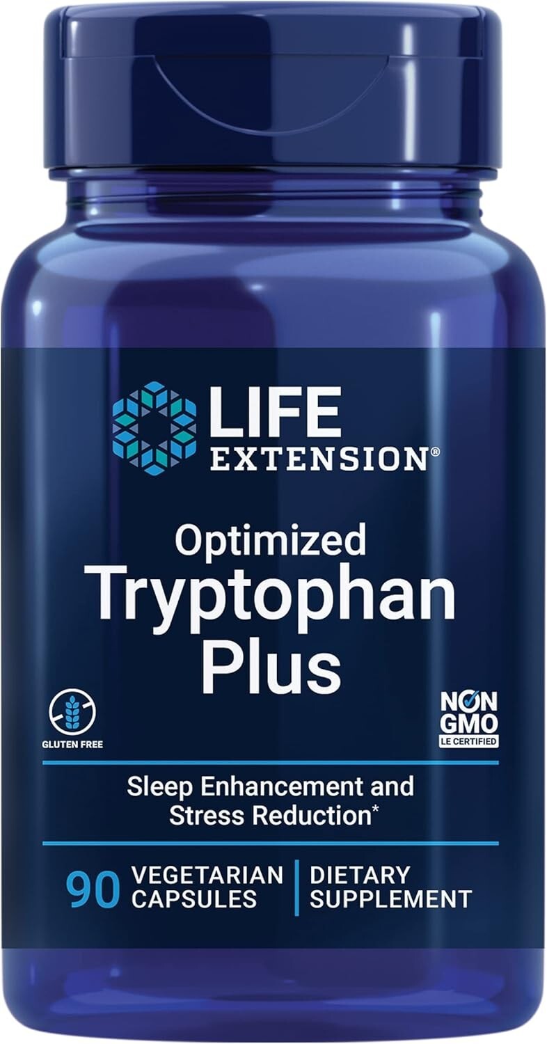 Life Extension Optimized Tryptophan Plus 1000mg 90 vegetarian capsules