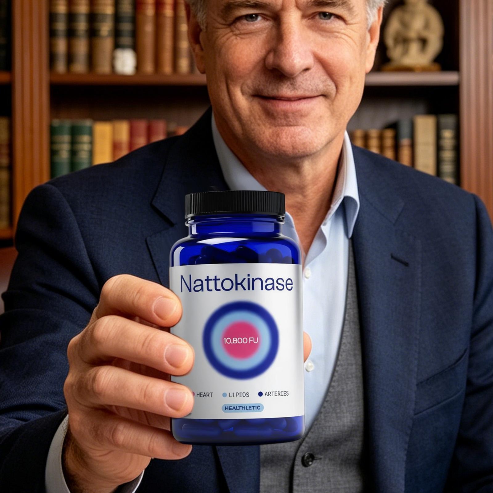 60 Capsules Nattokinase Supplement – 10800 FU Per Serving