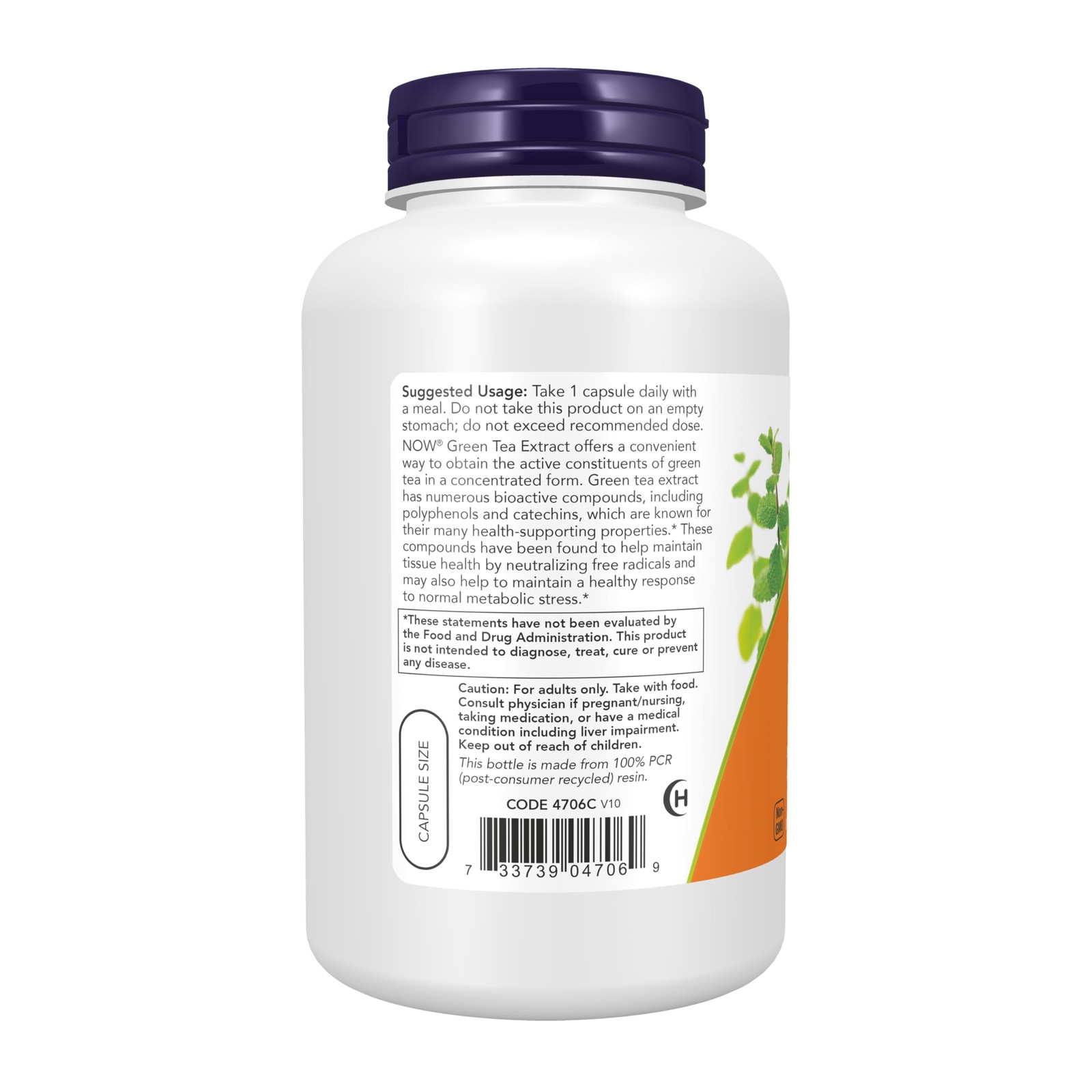 Green Tea Extract 400mg Vitamin C 250 Veg Capsules NOW Foods Supplements Dietary