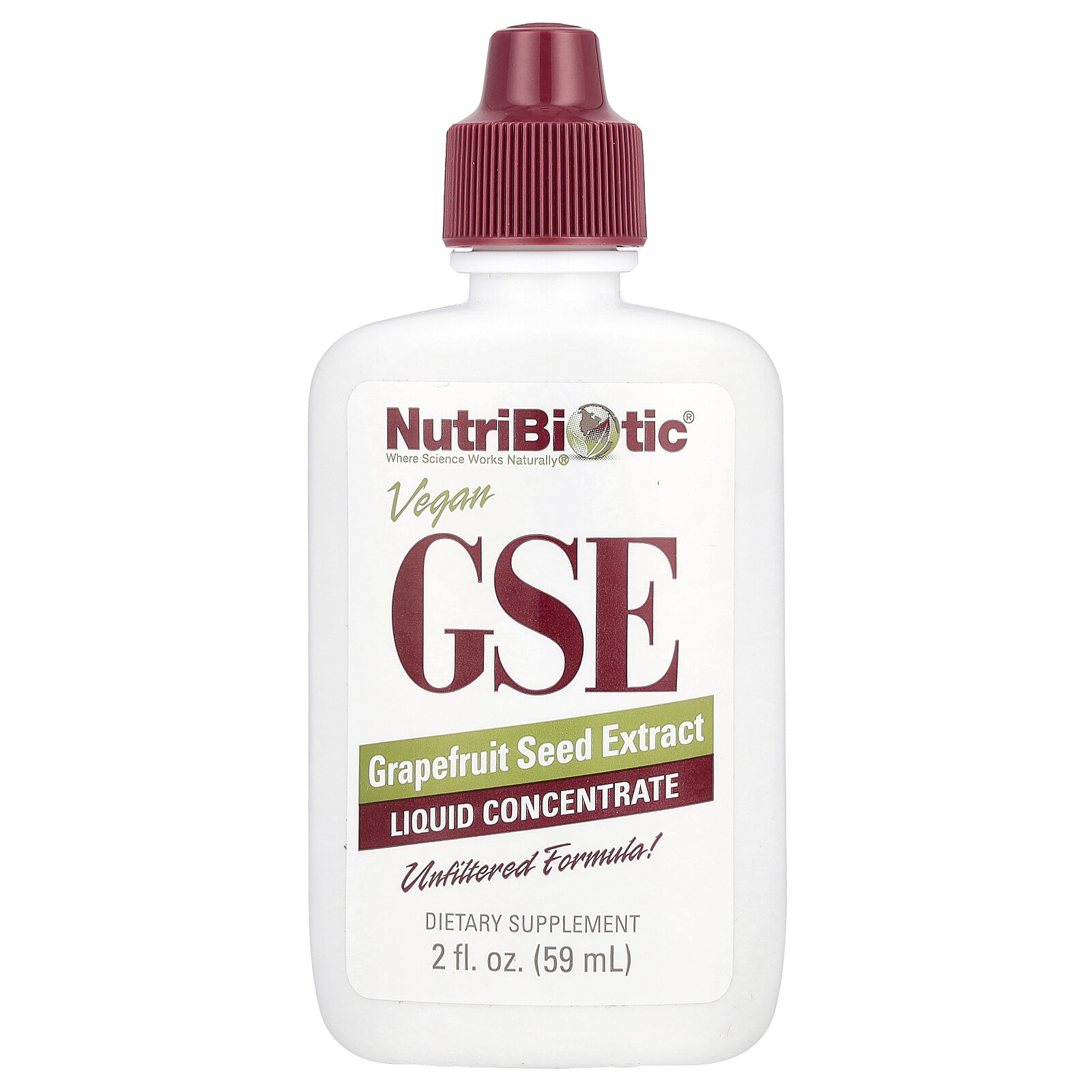 Vegan GSE Grapefruit Seed Extract, Liquid Concentrate, 2 fl oz (59 ml)
