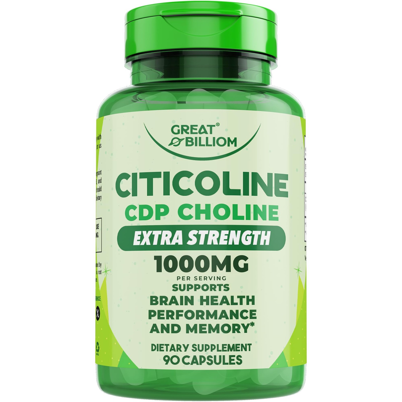 Citicoline CDP Choline 1000mg – Extra Strength Brain Supplements for Memory a…