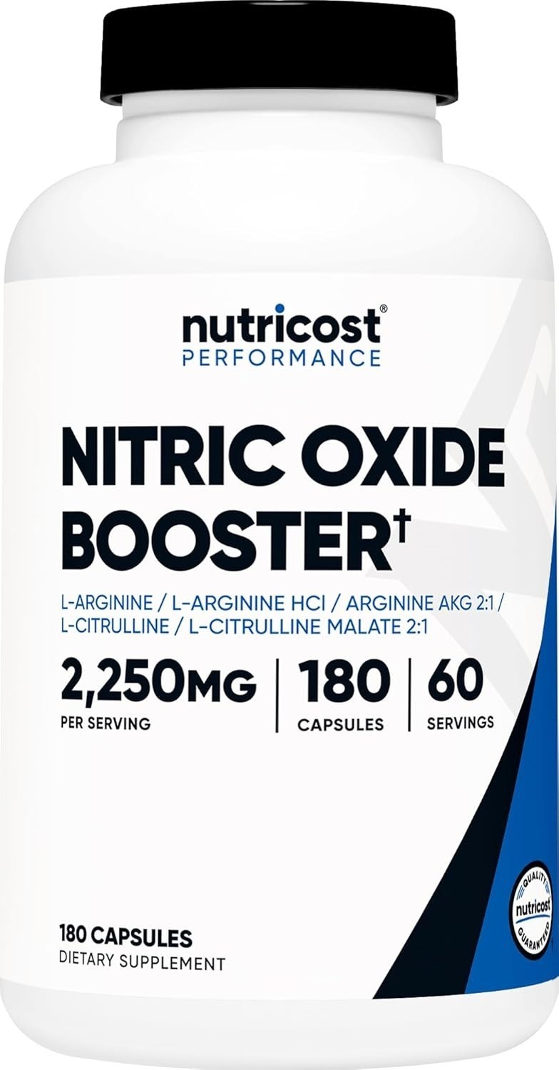 Nutricost Nitric Oxide Booster 2250mg, 180 Capsules