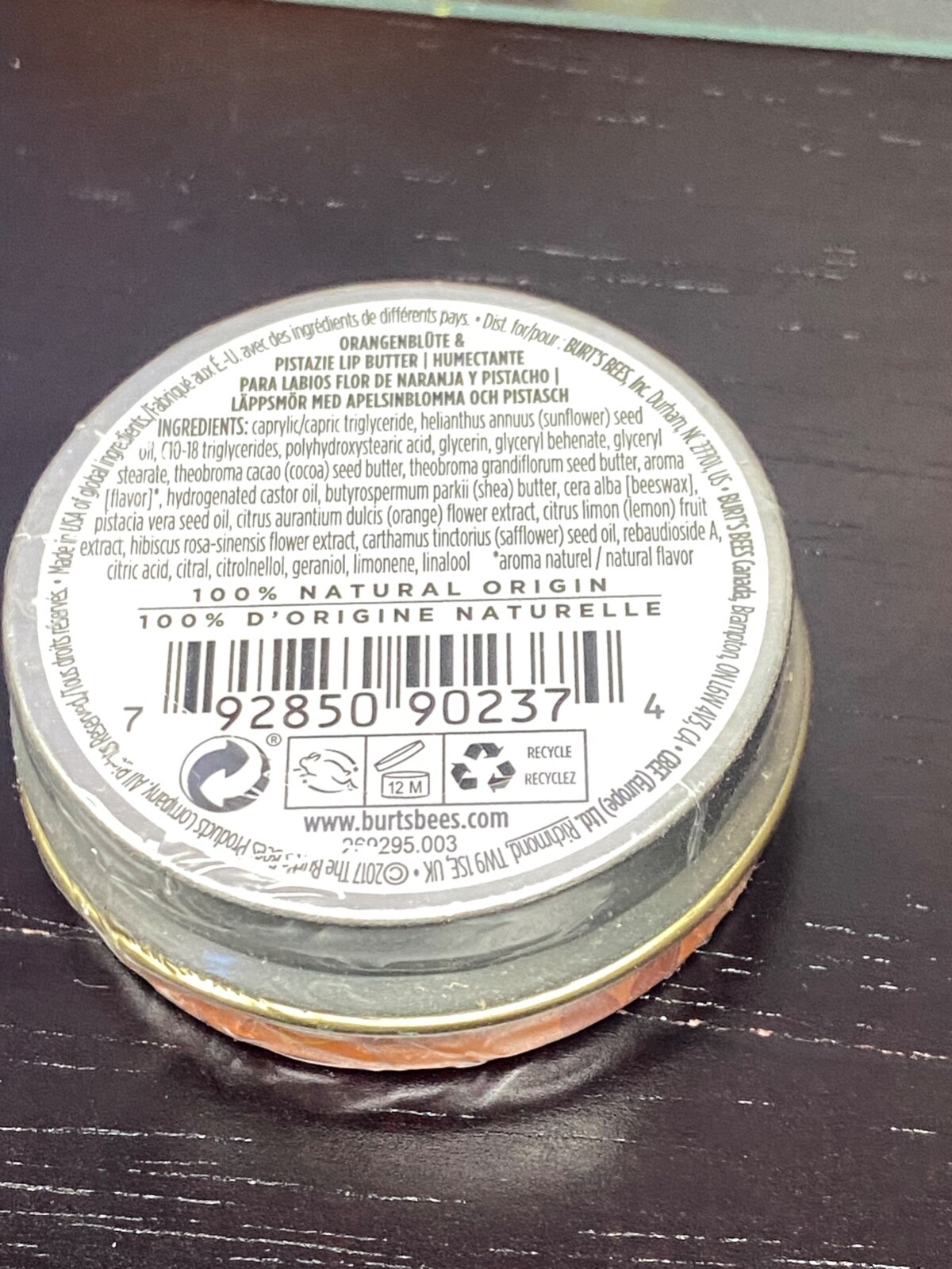 Lot of 3 Burt’s Bee Orange Blossom & Pistachio Lip Butter 0.4oz