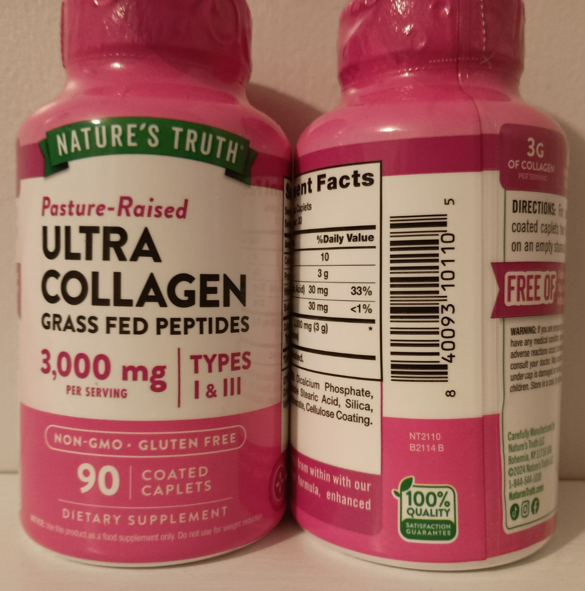 2 Nature’s Truth® Ultra Collagen Peptides 3000mg Type 1 & 3 with Vitamin C 90 Ct