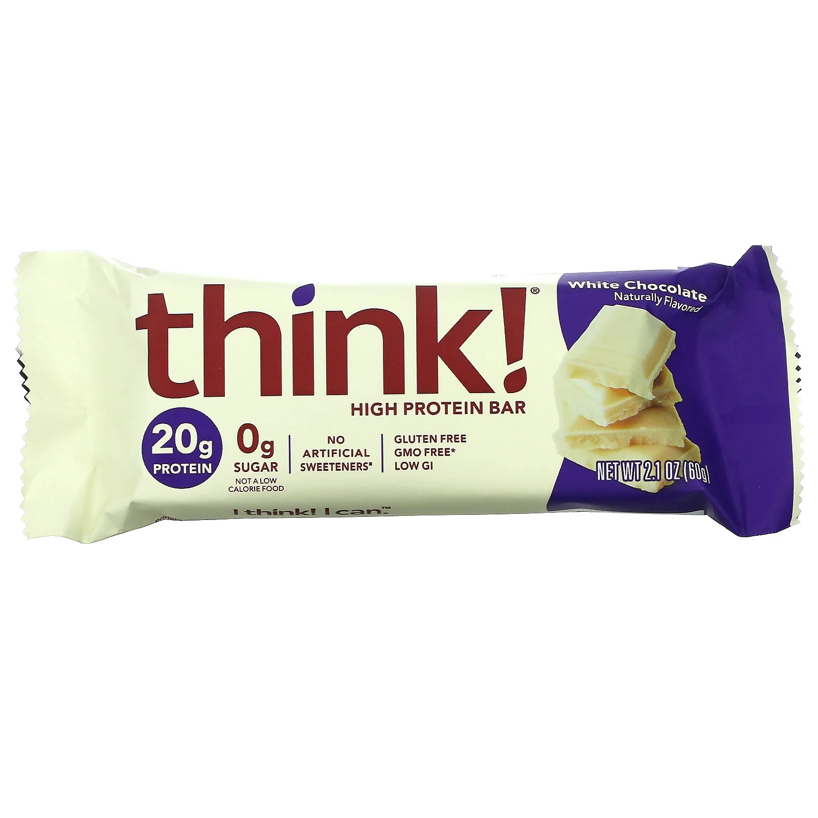High Protein Bars, White Chocolate, 10 Bars, 2.1 oz (60 g) Each