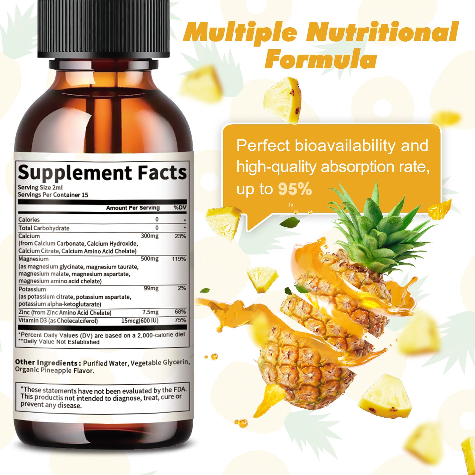 Potassium Magnesium Drops High Absorption,Improved Sleep,Stress Anxiety Relief