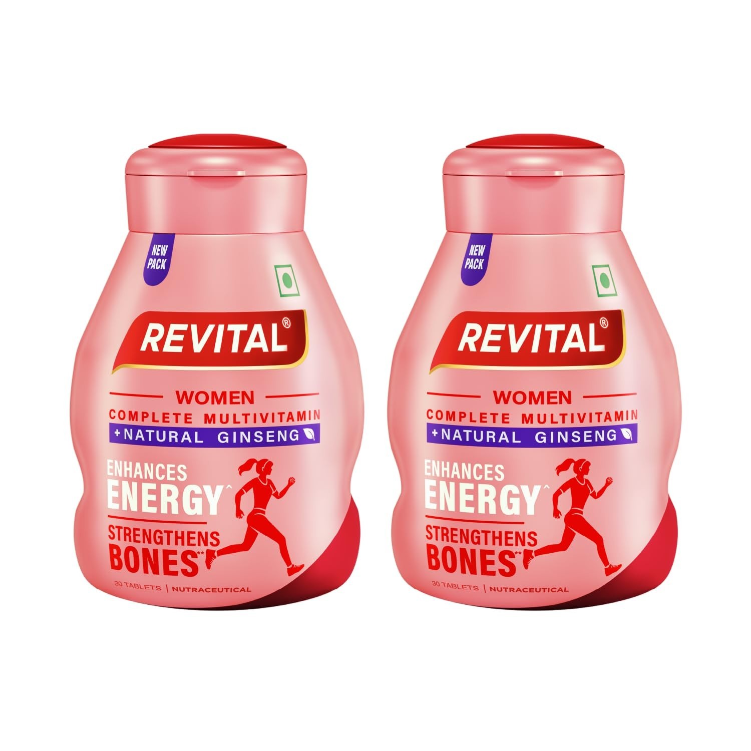 Revital for Women Multivitamins, Calcium, Zinc & Natural Ginseng (Pack of 02)