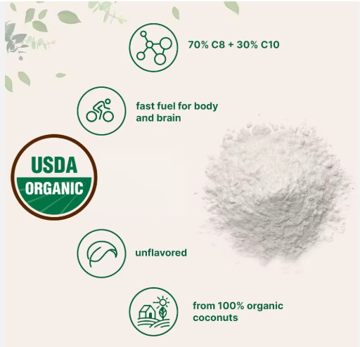 New Healthcare Mct Oil Powder C8+C10 Organic Coconut Oil Powder Mct Powder