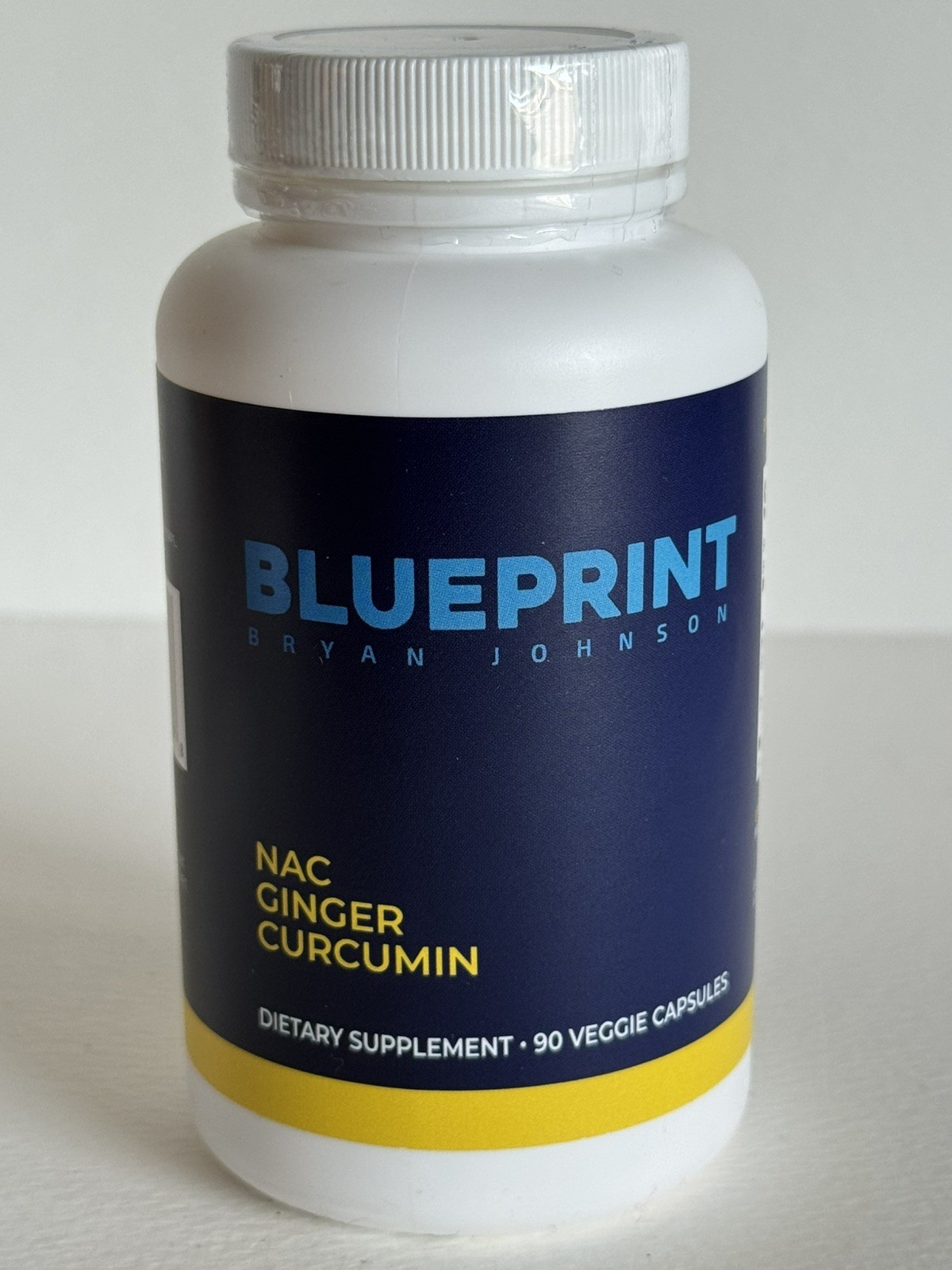 Blueprint by Bryan Johnson NAC Ginger Curcumin Veggie Capsules 90 Count Exp 6/27