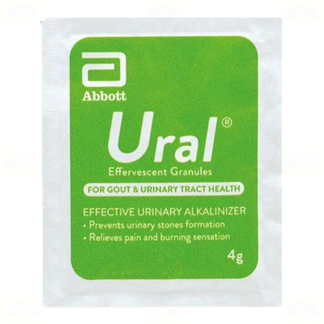 1 X Abbott Ural Effervescent Granules Urine Alkalinizer 4g x 28sachets