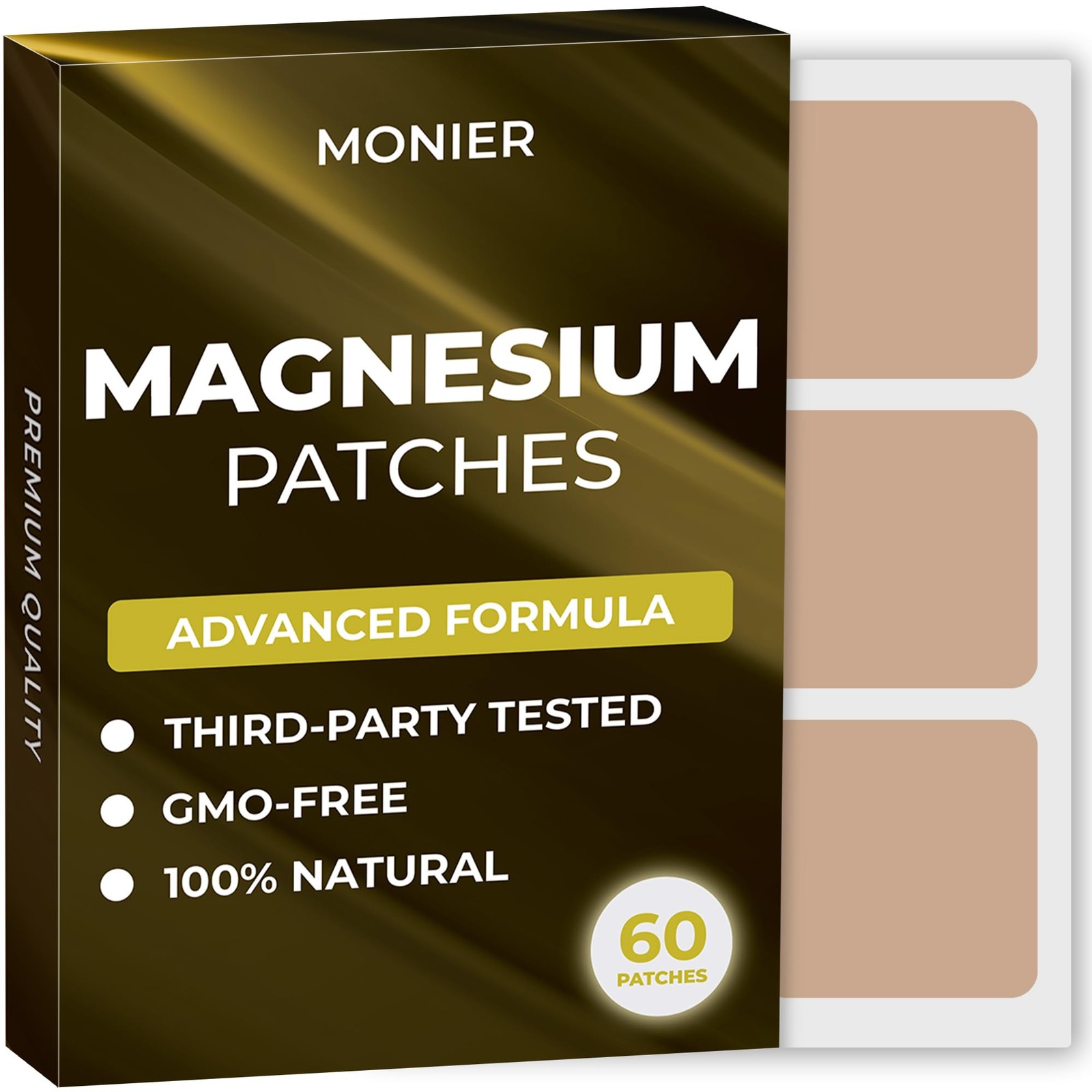 MONIER Magnesium Patches Pack of 60 100% Natural Patch for Women and Men wi…