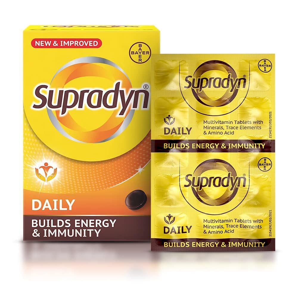 Supradyn Daily Multivitamin 300 Tablets for Unisex | Daily Immunity and 2X Energ