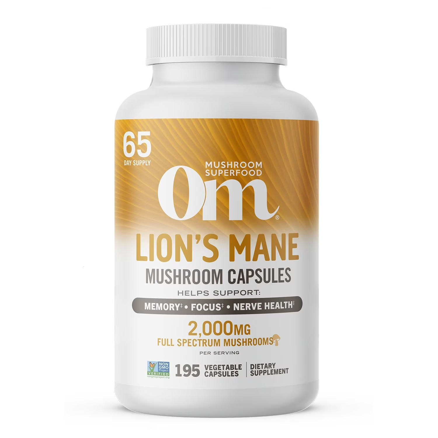 Om Mushroom Superfood Lion’s Mane Capsules, 195 ct.
