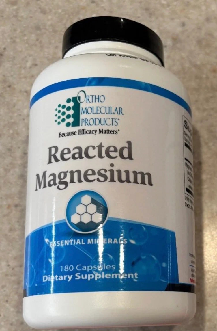 pack of 5 Orthomolecular Reacted Magnesium 180ct – New