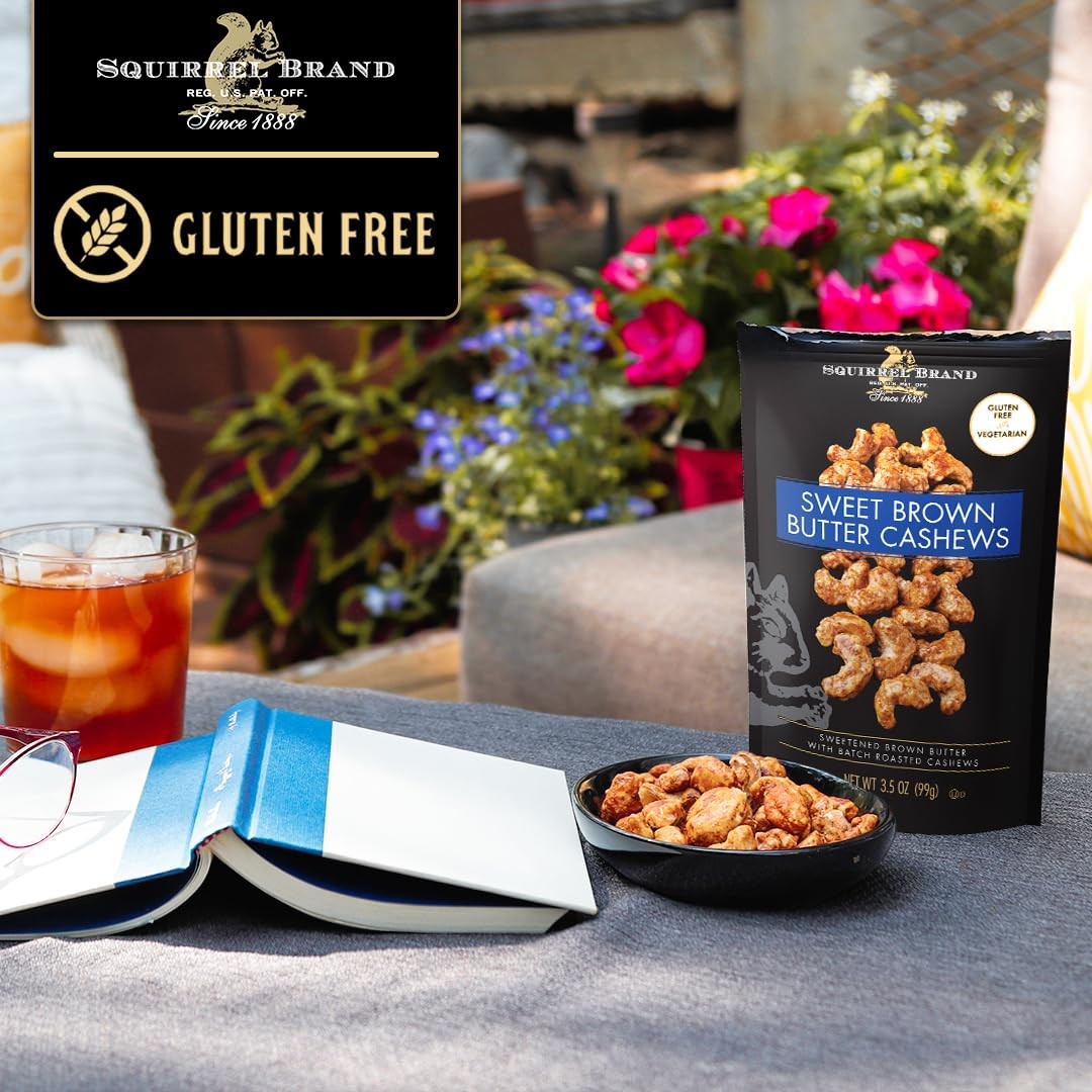 Squirrel Brand Sweet Brown Butter Cashews, 3.5 Ounce (Pack of 1),