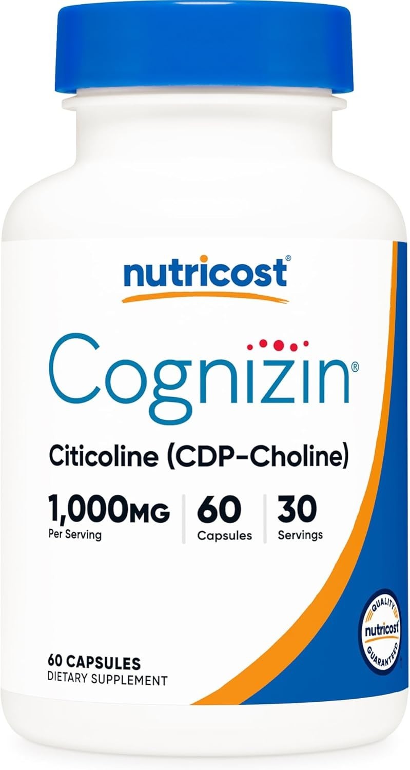 Nutricost Cognizin Citicoline (CDP-Choline) 1000mg, 60 Capsules – 30 Servings