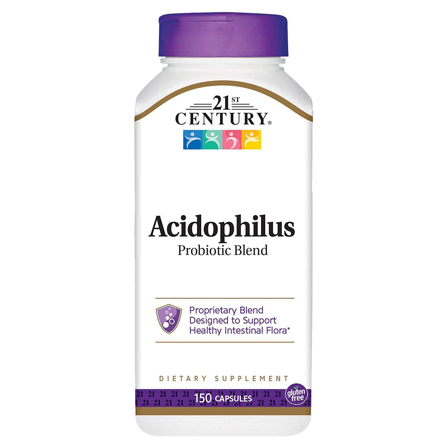 21st Century High Potency Acidophilus Probiotic Blend Capsules 150ct Exp 02-2026
