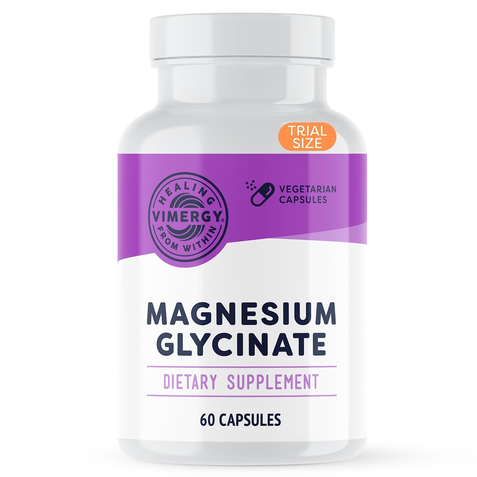 VIMERGY Magnesium Glycinate – Stress Support – Chelated 60 Count (Pack of 1)