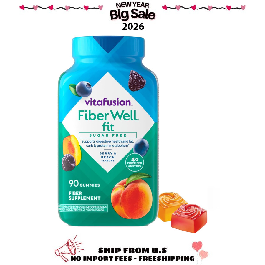 Fiber Well Fit Gummies Supplement, 90 Count (Packaging May Vary), US Stock