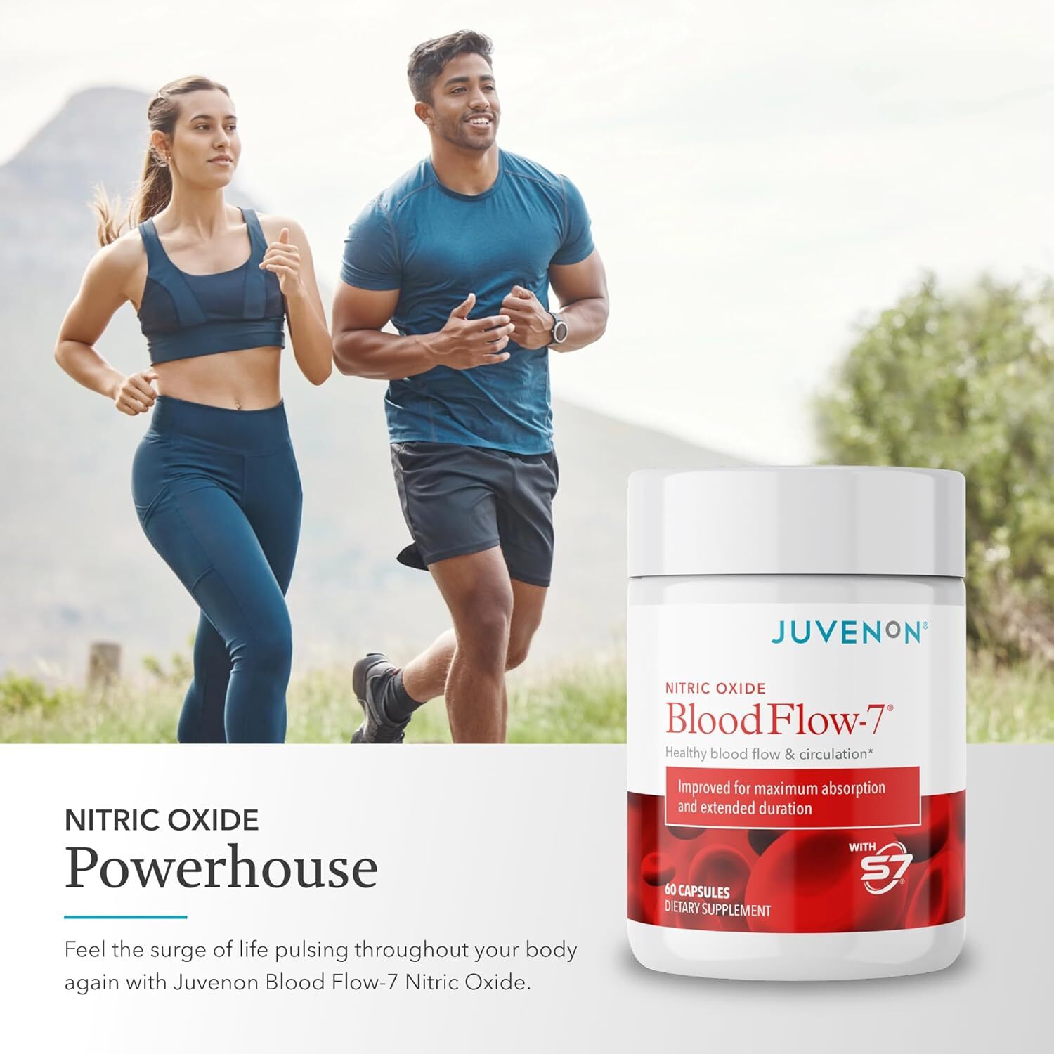 Juvenon BloodFlow-7 New Improved Blood Circulation Support Supplement 60