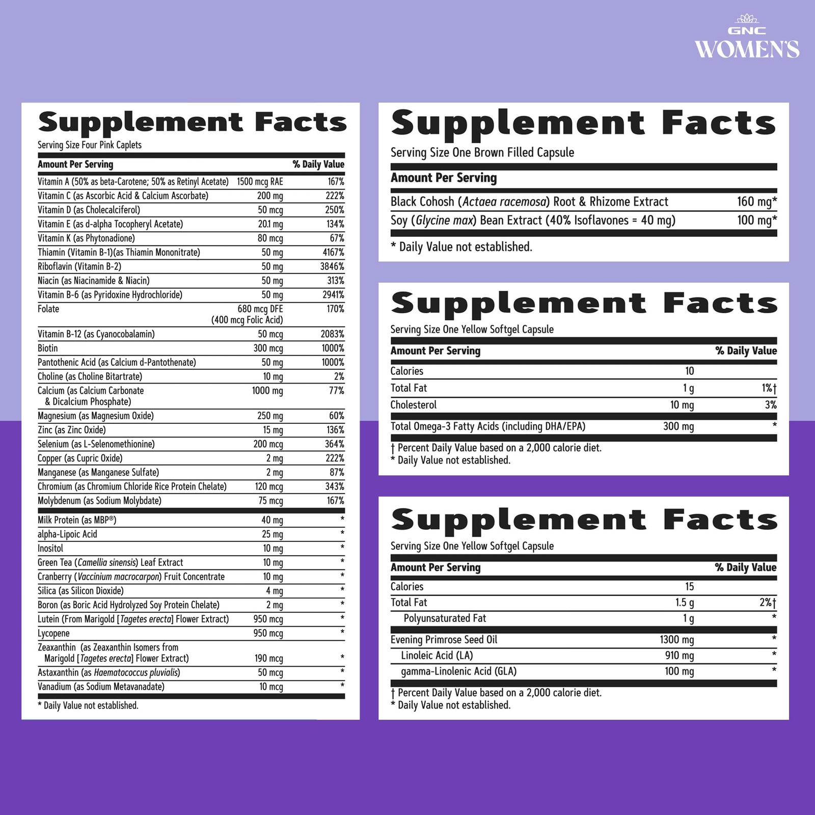 GNC Menopause Support Vitapak30Daily Packs HotFlash Hormone Balance Black Cohosh