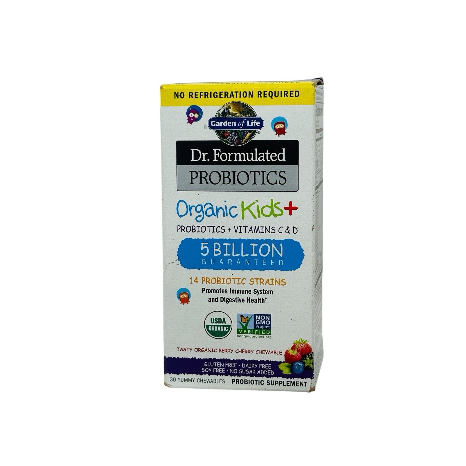 Dr. Formulated Probiotics, Organic Kids + Probiotics + Vitamins C & D Exp 08/26