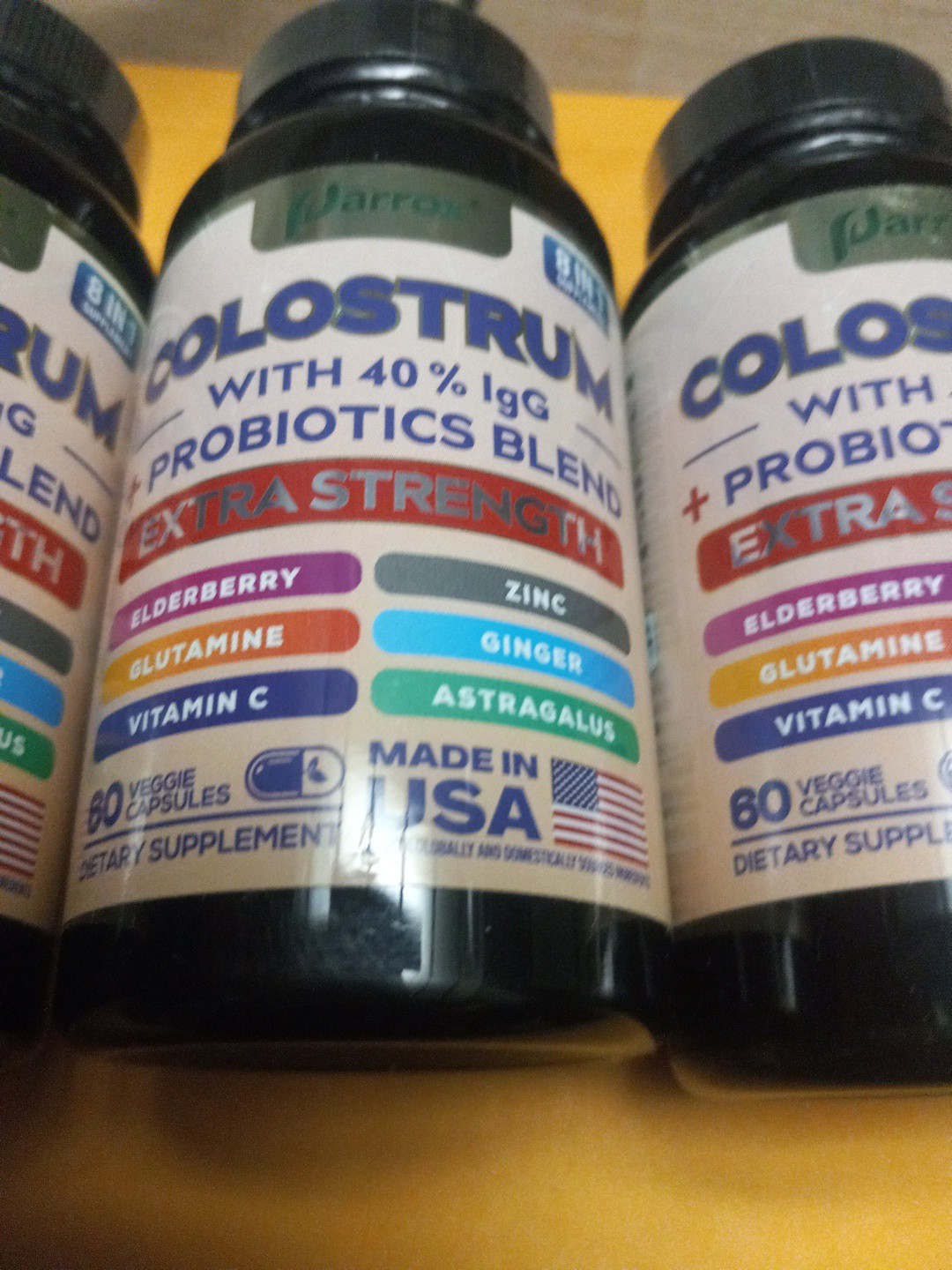Parrox Colostrum Capsules Grass Fed Extra Strength 3 Pack Of 60caps 5/2027