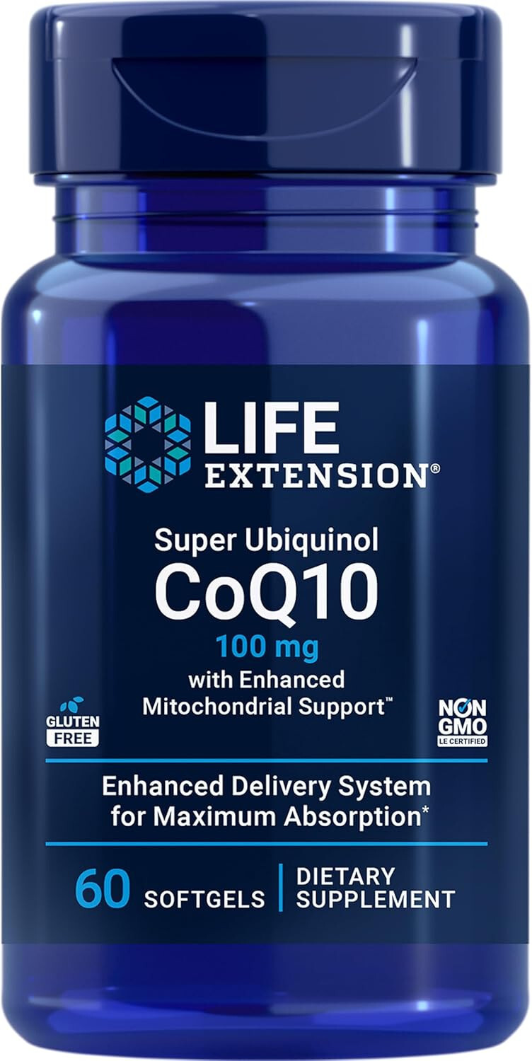 Super Ubiquinol CoQ10 with Enhanced Mitochondrial Support 100mg 60 Softgels