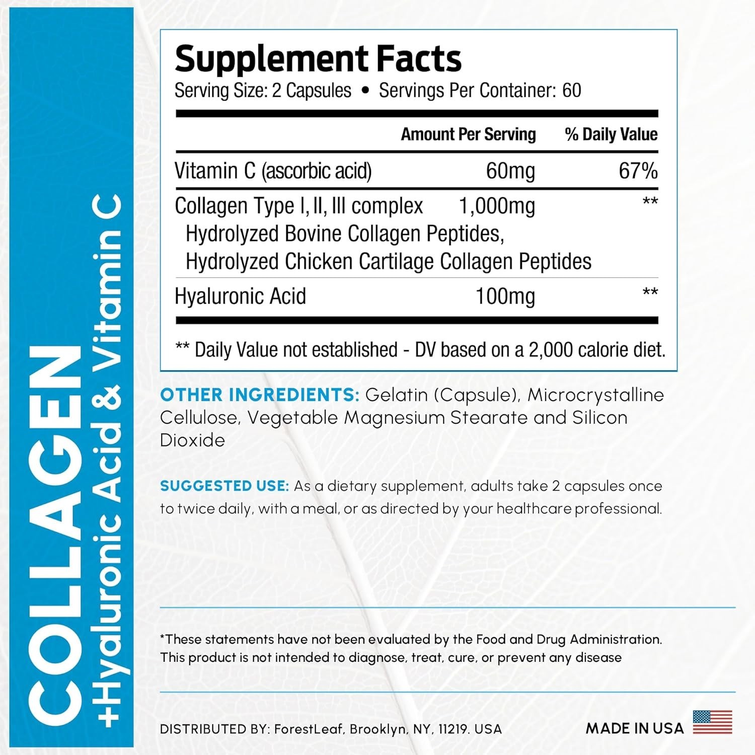 Multi Collagen Capsules with Hyaluronic Acid – 240 Capsules for All Ages