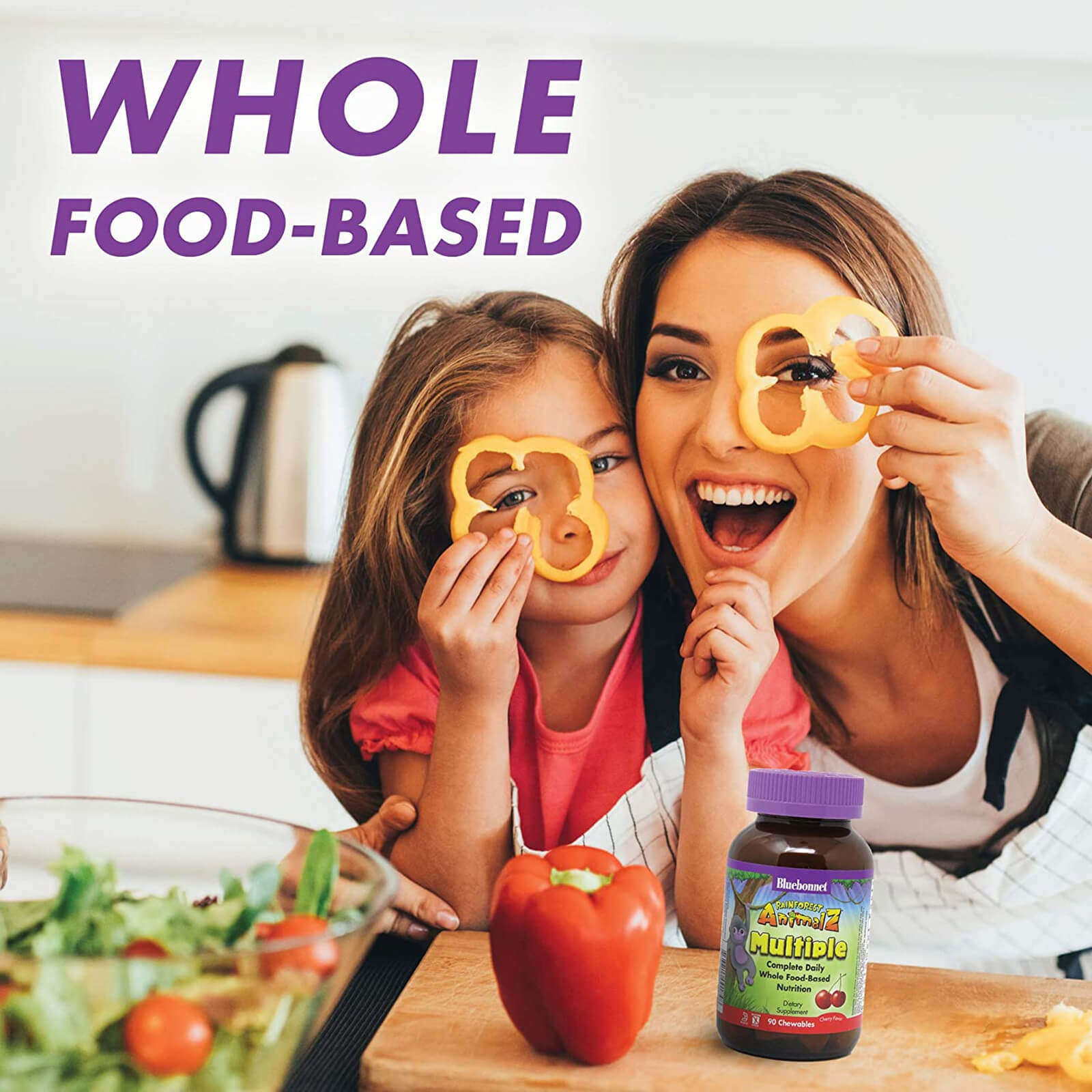 Bluebonnet Rainforest Animal Whole Food Based Multiple180 Chewables, Mixed Fruit