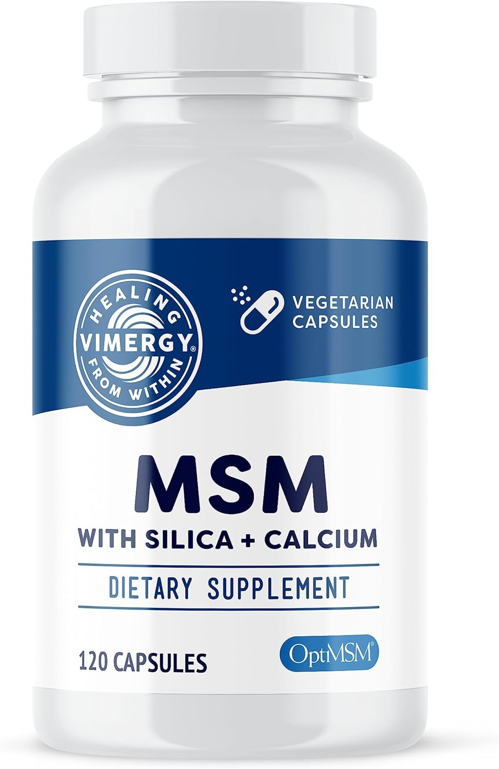 MSM with Silica + Calcium Capsules, 120 Servings – Supports Bone Health – Promo
