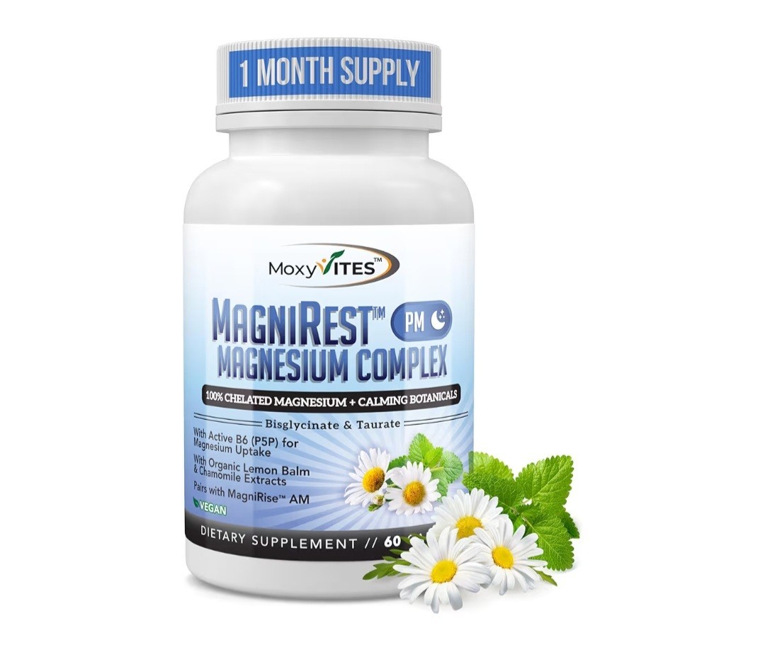 New MoxyVites MagniRest PM Magnesium Complex for Women & Men – Magnesium…