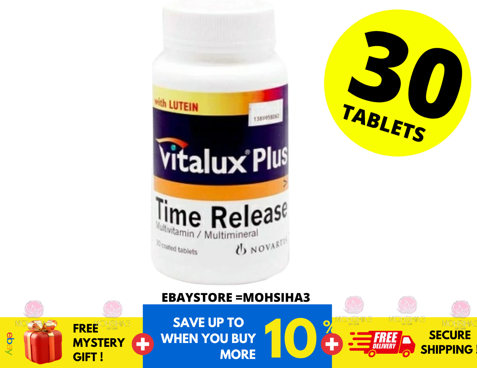 NEW! VITALUX Plus Time Release Multivitamin & Multimineral 30’s