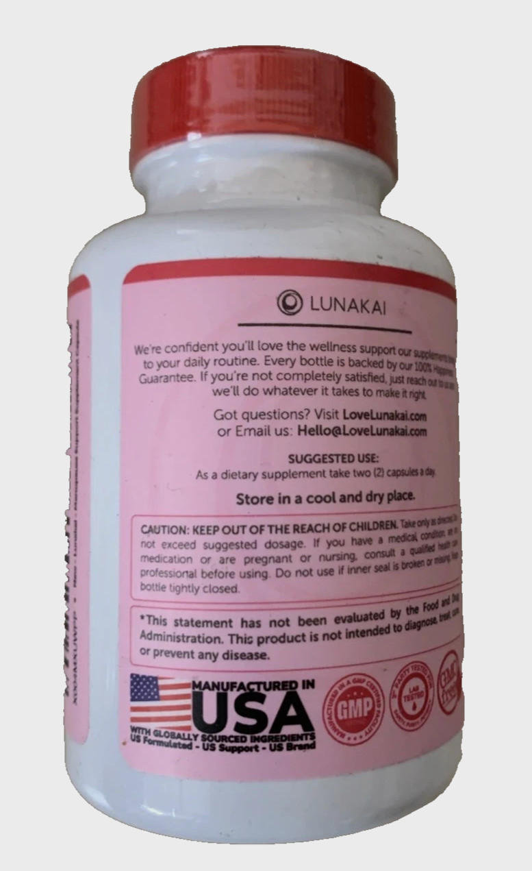 Lunakai Natural Menopause Supplements for Women 13-in-1 Relief EXP 10/28