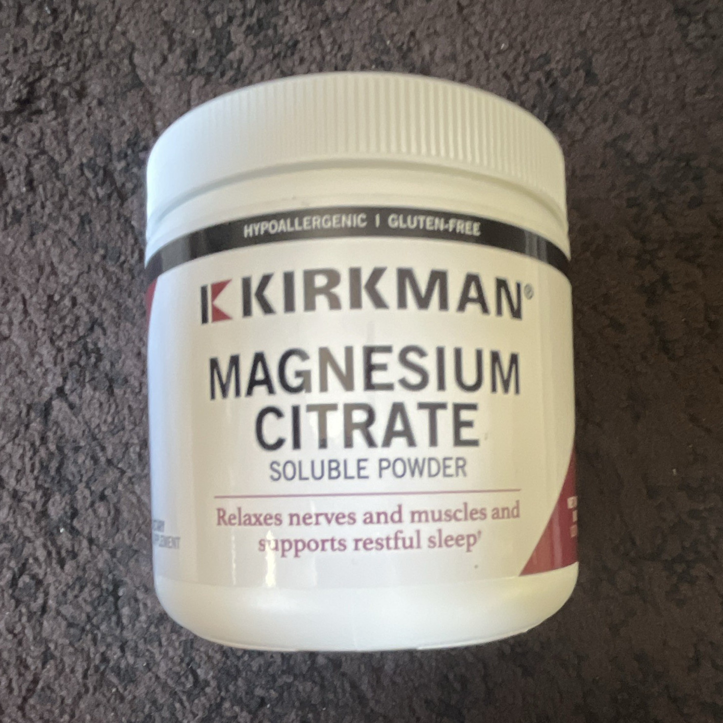 Kirkman Magnesium Citrate Soluble Powder 8 oz Hypoallergenic Gluten-Free 200mg
